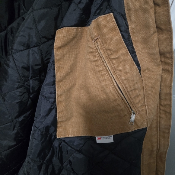 Carhartt Active Jac-Loose Fit Washed Duck Hooded Jacket Brown Womens XXL(20) - Picture 4 of 6